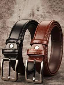 男士休闲复古皮革针扣腰带，父亲节、情人节礼物，休闲、商务、男朋友、丈夫、父亲、爸爸男士礼物，日常穿着、时尚、青少年、户外、度假、运动、旅行、街头、波西米亚风、复古 - 彩色 - 查看 10