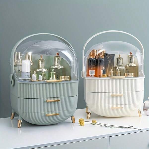 Sanrio 1 transparante make-up opbergdoos, stofdichte desktop cosmetica display box, lade voor lippenstift, gezichtsmasker, geschikt voor badkamer, slaapkamer, kaptafel, ideaal voor Valentijnsdag, verjaardagscadeau voor vriendin