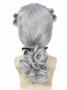 Airhostess Judge Colonial Wig For M Funny Crazy Wigs Washington Hallowe Costume Cosplay Party Wigs (Light Brown) - B-Judge 殖民地假髮-淺灰色 - 查看 7