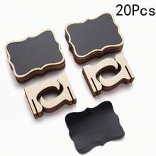 1/5/10/20Pcs Mini Chalkboard Signs For Food With Easel Stand, Small Chalk Board For Wedding Signs, Food Signs, Place Cards, Message Board, Party Supplies And Event Decorations - Black - View 11