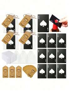 Bộ 6/18/30 chiếc/Bộ mở nắp chai bài đen/bạc, mở nắp chai Spade A, thích hợp làm quà tặng tiệc cưới, quà tặng không khí sum họp tại nhà, quà tặng khách dự tiệc cưới, quà tặng tiệc sinh nhật, quà tặng nhỏ tự làm - Nhiều màu - Xem 3