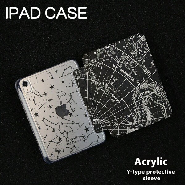 حافظة حماية على شكل كوكب نجمي Y على صورة أكريليك 8/9، غلاف صلب لجهاز iPad Air 4/5 iPad Pro 11/10.9، جهاز iPad 10.2/12.9 ، جهاز IPad Mini 6/7، مضاد للثني مع فتحة قلم