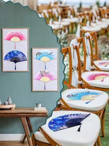 Personalized Wedding Fan/Fringed Wedding Folding Fan/Mass Custom Wedding Party Fan/Wedding Gift Ideas/Ceremony Gifts For - Multicolor - View 5