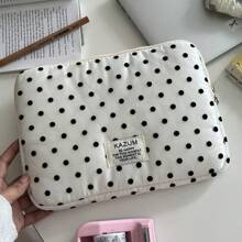 Korean Ins Lace Embroidered Polka Dot Laptop Sleeve 11/13/15 Inch, Commute Laptop Tablet Carrying Case Inner Bag For Back To School School Stuff Bag For School Work Laptop Bag For Women Mac Book Casemacbook Case College Essentials