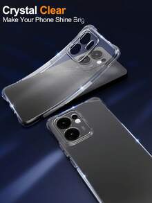 1pc Transparent Airbag Anti-Fall Phone Case, Suitable For Vivo, OPPO Smartphone Series, Transparent Phone Case, Vivo Phone Case, OPPO Phone Case, Phone Case, Phone Protective Cover, Phone Shell, Phone Sleeve, Anti-Fall Phone Case, Transparent Phone Case, Minimalist Phone Case - Yaojing-transparent Shell - View 5