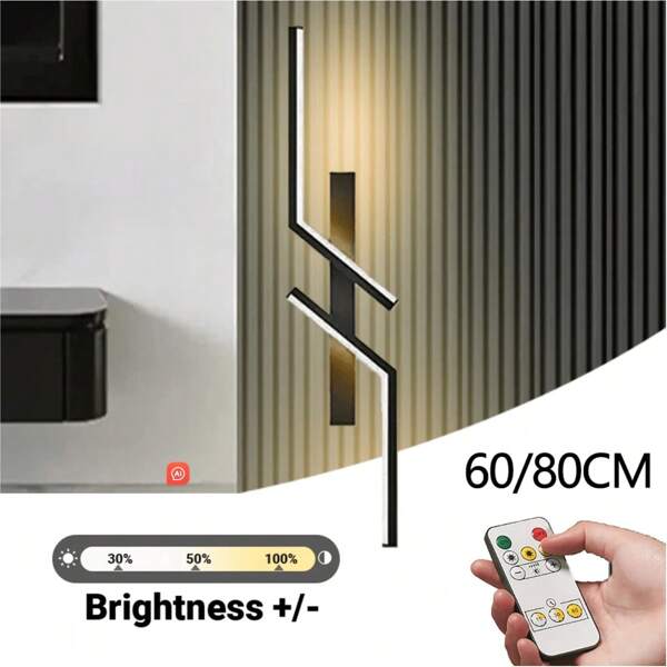 Lampe murale LED rechargeable, alimentée par USB, variable, 3 températures de couleur, sans câblage requis, convient pour le salon, la chambre à coucher, le meuble TV, l'entrée