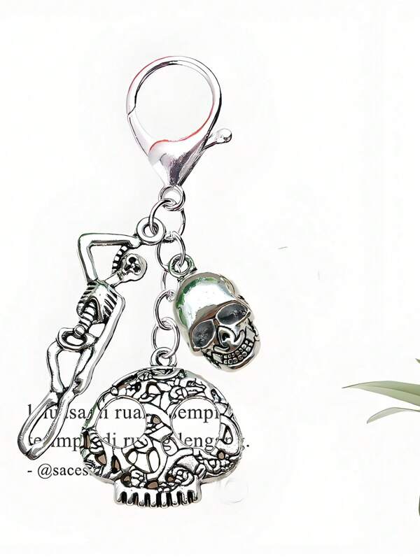 1 stuk creatieve schedel sleutelhanger / sleutelhanger / auto sleutelhanger / tas sleutelhanger / vakantie cadeau school