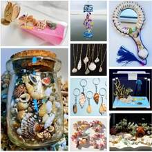 30g/Pack Assorted Sizes Drilled Small Seashell DIY Beading Materials, Shell Crafts Accessories