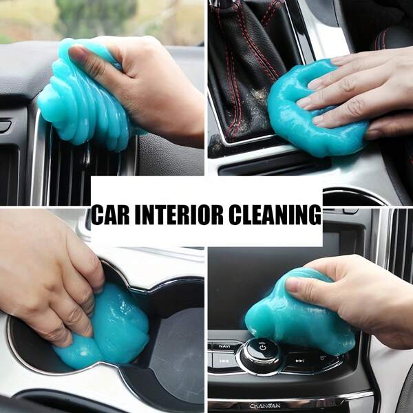1/2/4 piezas Limpiador de barro multiuso suave para coche, limpiador práctico de polvo para teclados, super descontaminante, fácil de eliminar el polvo y los desechos del interior del coche, con aroma floral y afrutado, material reutilizable, apto para interior de coche, rejillas de ventilación, teclados y uso doméstico