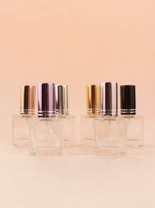 3pcs/5pcs/10pcs/20pcs Set Refillable 10ml Rectangular Glass Empty Toner/Perfume Sprayer Bottle With Colored Spray Head, Portable Travel Skincare Liquid Dispenser