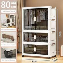 5/4/3/2/1-Layer Simple Wardrobe, DIY Bedroom Adult/Baby Clothes Storage Cabinet, Foldable Thick Kids Plastic Organizer - Multicolor - View 25