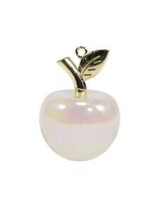 2pcs/Set Fashionable Creative Acrylic Transparent Apple Decor, Keychain Pendant For Gift, Bag Accessory, Wholesale