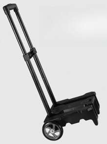 110 Lbs Capacity All-Terrain Soft Wheel Foldable Multipurpose Hand Truck With Detachable Bag And Bicycle Pattern Design - Portable Folding Shopping Cart For Shopping, Moving, Gardening, Sturdy Handle Structure