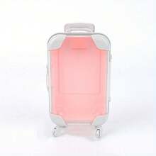 1pc Mini Transparent Pull Rod Suitcase, Realistic Storage Mini Travel Suitcase, Novel Good Item, Gift Or Self-Use, Party Favors, Rewards, Graduation Gifts (Add Mini Cartoon Hamster DIY Set) - Multicolor - View 7