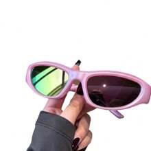 1pc Y2K Style Retro Aesthetic Sporty Sunglasses, European And American Fashion Look Shade Going Out Outfit Outdoor Beach Seaside Vacation And Gift For Family And Friends