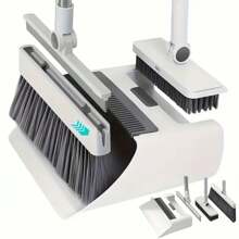 New 4 In 1 Broom Combo Set With Dustpan Squeegee Floor Brush Multi Purpose Cleaning Tool For Home And Commercial Use
