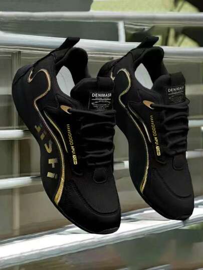 أحذية رياضية كاجوال للرجل، شبكية مريحة ولحاء ناعم، أحذية جري متينة