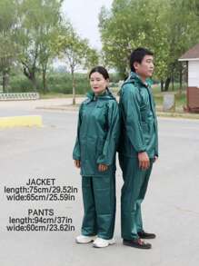 1 Conjunto Impermeable Unisex, Chaqueta con Capucha y Pantalones, Minimalista y de Moda para Uso Diario Casual, Impermeable y a Prueba de Viento, para Actividades al Aire Libre, Equipo de Camping