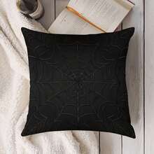 Classic Black Spider Web Texture-169 18*18in Plush Pillow Case, Pillow Covers, Throw Pillow Covers Cases For Couch Sofa Home Decoration - trộn - Xem 5
