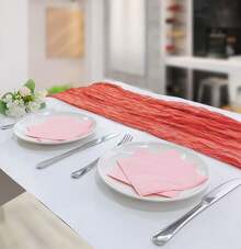 50 Pieces 3-Ply Pink Napkins Disposable Folded 5 X 5 Inches Cocktail Napkins Paper Napkins For Dinner Wedding Birthday Party Pink Dessert Napkins - 粉色 - 查看 8