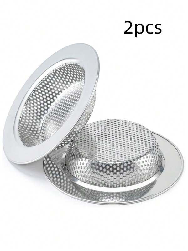 2 piezas de coladores para fregadero de cocina, tapa de drenaje de acero inoxidable, borde ancho de 4.5" de diámetro, cesta antiobstrucciones, aptos para lavavajillas