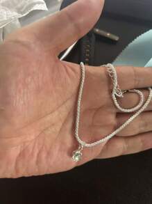 1 pieza Collar de mujer con decoración de cristales brillantes, elegante collar de gargantilla lujoso, cadena de cuello delicada y versátil de moda, estilo de