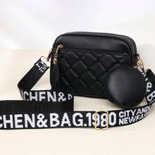 Small Bag Spring Women's Wild Women's Bag Mother Bag Letter Woven Shoulder Small Square Bag