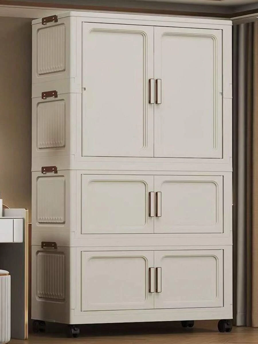 Armario de almacenamiento para niños de 5/4/3/2/1 niveles, organizador plegable para sala de estar/dormitorio con gran capacidad, multifuncional para ropa de bebé - Multicolor - Ver 1