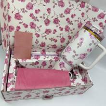 40oz Insulated Rose Pattern Water Bottle With Straw | Leakproof Lid | Gift Ready For Sports & Travel - trắng - Xem 1