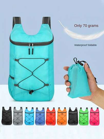 1 件旅行单肩包男女超轻运动包户外便携式可折叠背包登山包户外防溅自行车行李袋大容量骑行徒步包多功能旅行背包日常旅行必需品节日返校假期旅行包学校配件学校用品假日行李袋行李箱旅行包女士