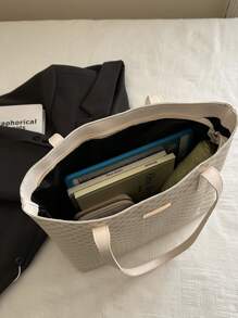 Solid Color Velour Minimalist Chic Handbag, Suitable For Daily Commute And Travel