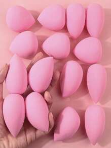 2pcs/5pcs/15pcs/20pcs Makeup Sponge Set, Super Soft & Fine, Doesn't Soak Up Powder, Expands When Wet, Multipurpose Portable Makeup Tool, Suitable For Foundation, Powder, Liquid Cosmetics, Makeup Essentials, Professional Makeup Tools