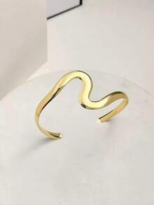 8/9/10 件套简约金属夏季度假可调节手镯袖口套装，适合送礼、情侣、朋友、日常佩戴、节日装饰 - 10PC金色 - 查看 8