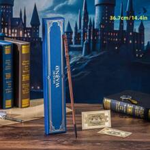 Warner Bros 1 Pieza Juego de Varita de Harry Potter - Varita de Hermione, Varita fabricada con resina finamente detallada con un núcleo de acero en su interior, perfecta para disfraces de Halloween, actuaciones en el escenario, cosplay y juegos de roles. Presentada en una caja de regalo de lujo con estampado de lámina azul, incluye un boleto de "Correo Lechuza" con estampado de lámina de ida y vuelta. Un artículo de coleccionista ideal y un regalo pensativo.