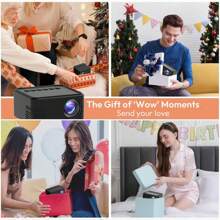 Nouveau mini projecteur haute définition pour cinéma maison, projecteur Full HD 1080P, projecteur de plafond avec rotation à 180 degrés, améliorez votre expérience de films, télévision et jeux, compatible avec smartphone/interface USB, convient pour une utilisation intérieure et de bureau