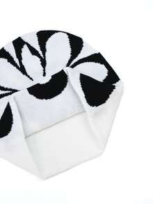 1 pieza Gorro de punto con gráfico, gorra de punto versátil y cálida, otoño/invierno