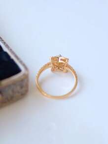 1 pièce Bague femme élégante en argent sterling S925 avec trèfle à quatre feuilles et zircone, design , convient pour le port quotidien, les vacances et les cadeaux de fête. Bijou