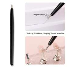 2 件磁性钢球鱼子酱指甲珠涂抹笔，4 件吸盘水钻拾取工具，带蜡笔拾取指甲宝石 DIY 工艺品珠宝装饰美甲用品，美甲 DIY 工具配件，美甲用品，美甲工具，美甲工具，返校，指甲，按压指甲的美甲工具