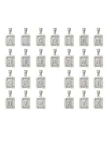 1 款定制字母方形吊坠项链，简约时尚的珠宝设计，专为男士打造的个性化项链。非常适合送给男朋友或父亲，适合节日、聚会和周年纪念等场合。采用镀金铜材质打造，散发奢华质感。 - 彩色 - 查看 5