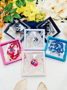 Suspension Box With Islamic Finger Counter And Prayer Beads, Portable Digital Prayer, 2 Pieces Gift