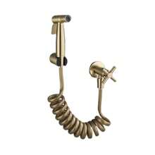 SUS304 Stainless Steel Bidet Shower Hygienic Shower Wall Toilet Bidet Sprayer Cold Water Brushed Gold Handheld Toilet Bidet Sprayer
