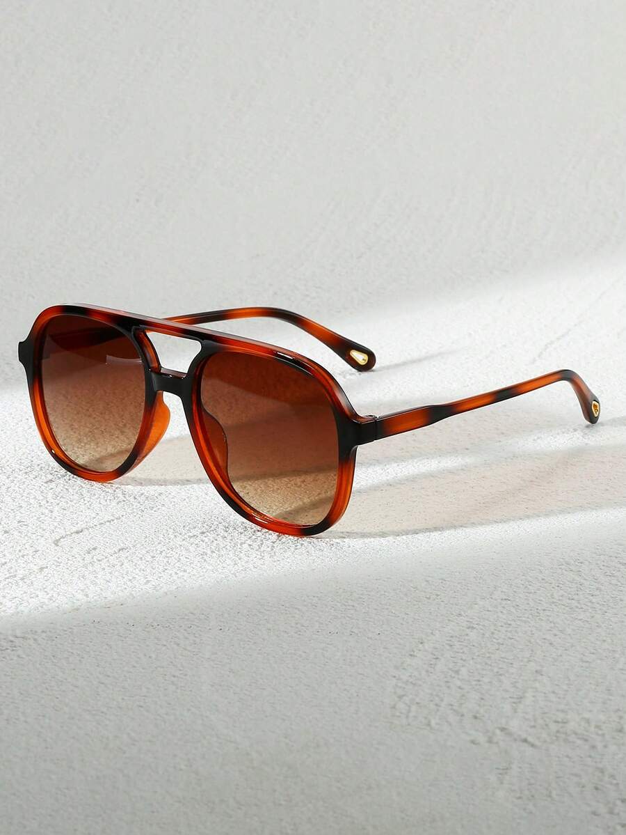 大框双桥设计男士时尚眼镜 - 多种颜色可选，PC镜片，复古风格，适合日常佩戴，现代美学设计