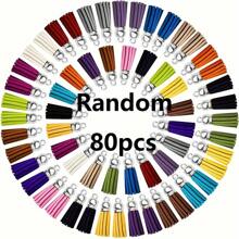 50/80/100 piezas Borlas de 38mm de diámetro a granel de colores variados - Colgantes con borlas para hacer manualidades, llaveros, joyería y talla grande