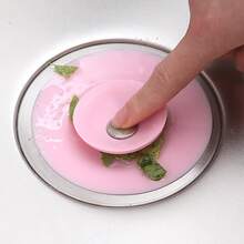 Kitchen Pool Plug Sewer Deodorizer Press-Type Floor Drain Cover Wash Basin Plug,Kitchen Hygiene Accessories, Christmas Kitchen Upgrade With Cozy Fall& Winter Styles - Random - View 3