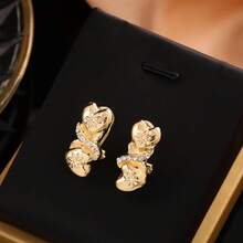 5pcs Luxury Men's Jewelry 1pc Luxury Elephant Pendant Necklace + 1pc Heart Cross Bracelet + A Pair Of Heart Stud Earrings + 1pc Heart Open Ring Unique Micro Set Synthetic Zirconia Jewelry Set Party Jewelry Sets For Everyday Party Gifts Etc - 華麗的大象珠寶套裝 - 查看 8