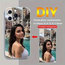 1 funda de teléfono personalizada con foto, que puede enviar diseños de pareja, mascota, paisaje / Funda de teléfono de silicona mate negra con protección de lente compatible con Apple 16 Pro Max/16 Pro/15 Pro Max/14 Pro Max/13 Pro Max, S22 Ultra/S23 Ultra/S24 Ultra, A53, A14, A15, X6, Honor X6a, Honor X7b, Honor X8b, OPPO A54, Redmi A52s, P30, P30 Pro, Honor