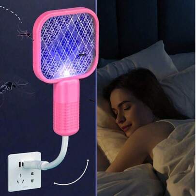 1个夏季婴儿房驱蚊灯，USB紫外线灭蚊器，便携式蚊拍，适用于家庭、户外、汽车、露营、旅行、酒店 - 驱虫剂（随机2种款式）