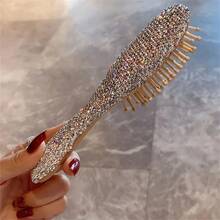 LaoJieYuan 2026新款成品镶钻发梳便携旅行水晶镶嵌梳子顺发梳女孩美发造型美容工具DIY工艺品 - 已經貼好鑽的成品 - 查看 3