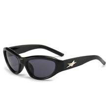 1pc Y2K Style Retro Aesthetic Sporty Sunglasses, European And American Fashion Look Shade Going Out Outfit Outdoor Beach Seaside Vacation And Gift For Family And Friends