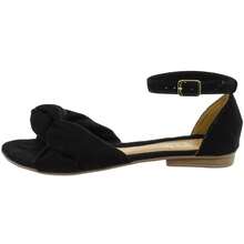 Elegant Sandal With Closed Back In Black Suede Ideal For Everyday Work With Comfort Special Size From 34 To 42 Simple Elegant Party Fabric - ĐEN - Xem 4